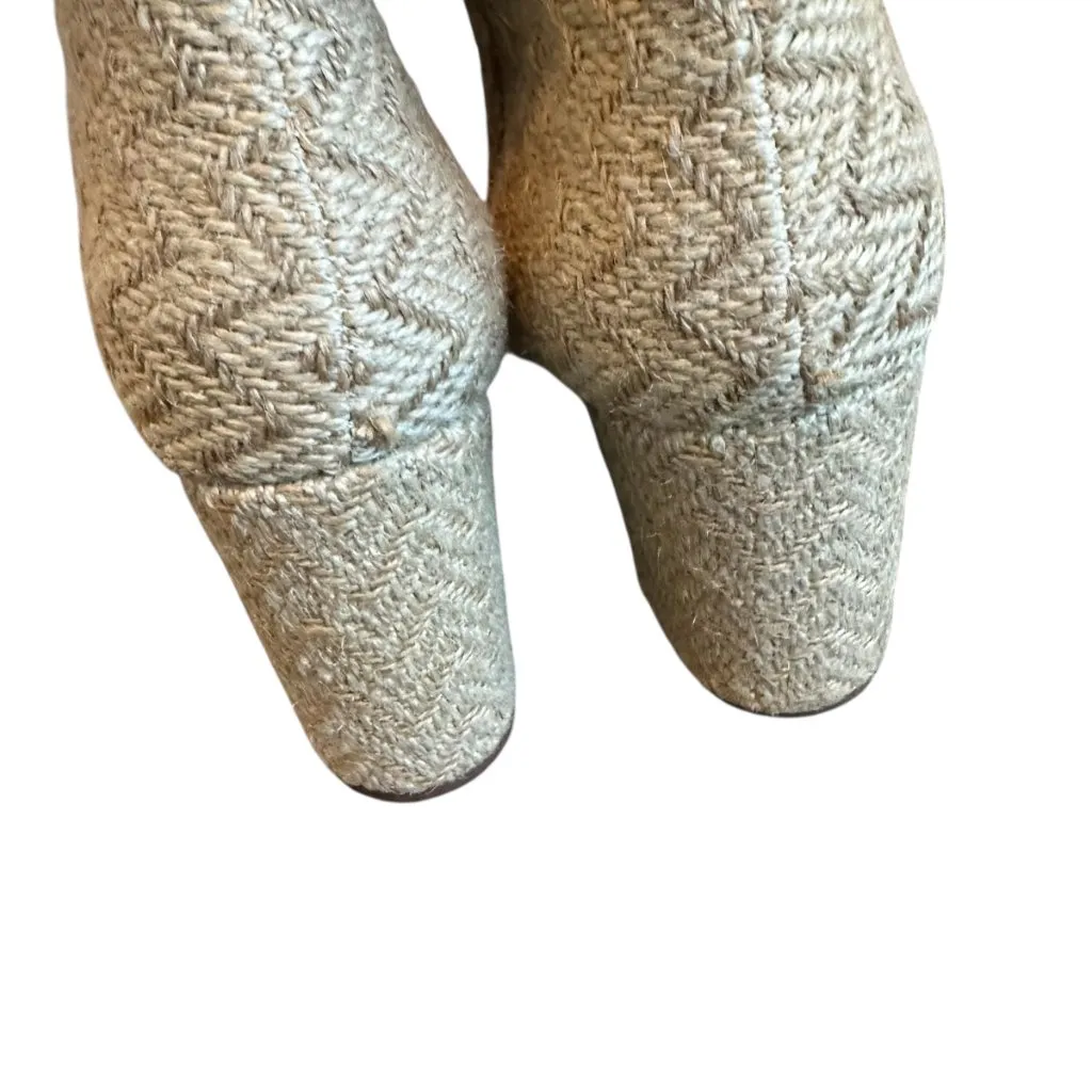 Band of Gypsies Andrea Ankle Booties Boots Block Heel Jute Textured Size 9.5 - Image 10