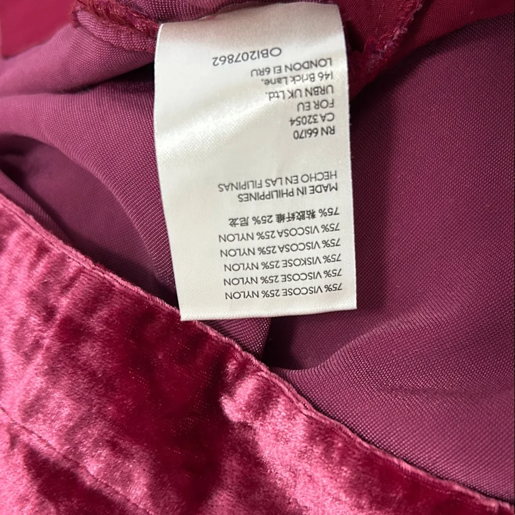 Anthropologie Melody Velvet Tunic Dress Berry - Image 11