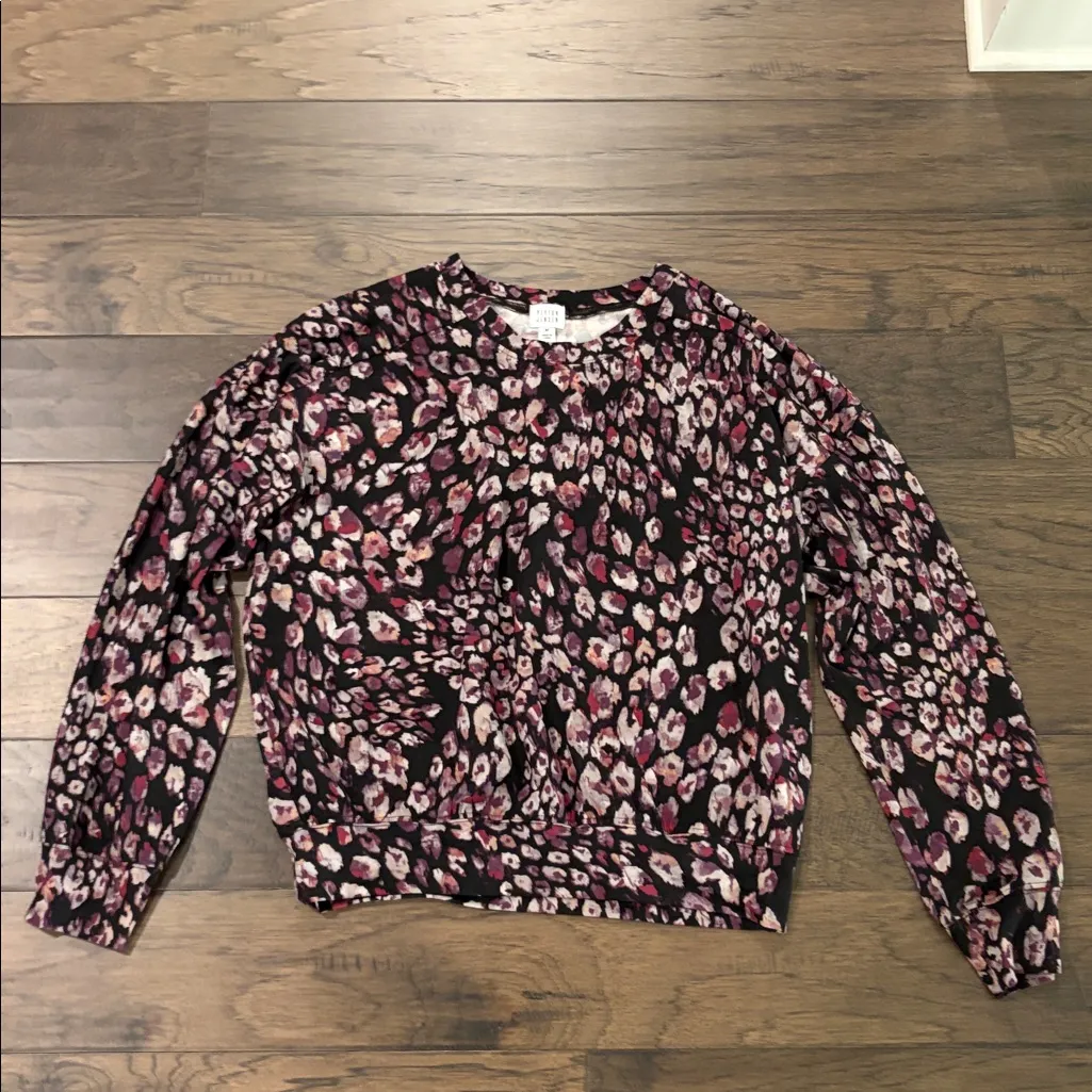 New With Tags Evereve Peyton Jensen Stella Leopard Pullover Sz M - Image 5