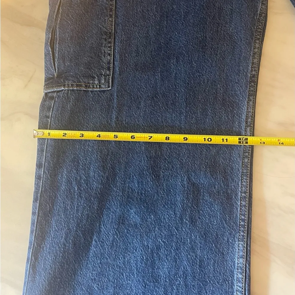 Cotton On Relaxed Cargo Jeans Nordic Blue Size 36 Vintage Fit Denim - Image 10