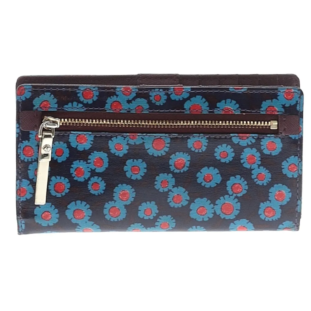 Kate Spade Cameron Street Tangier Floral Lacey Wallet Peacock Blue - Image 2
