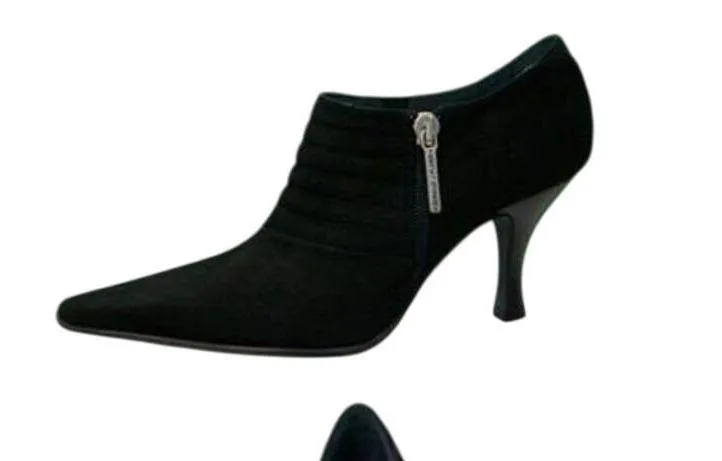 Donald Pliner Black Suede Leather Pump Elastic New Boots Booties New NIB $295 Size 5 - Image 4