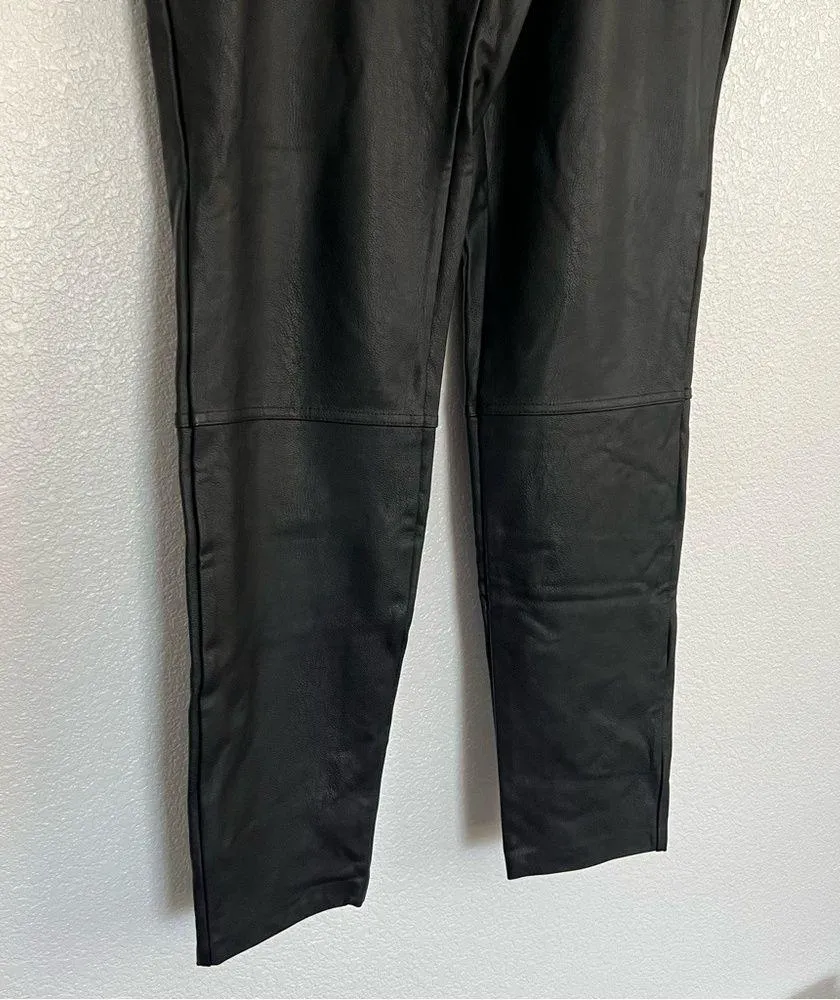 Good American Good Waist Faux Leather Leggings in Black 5 2XL - Image 5