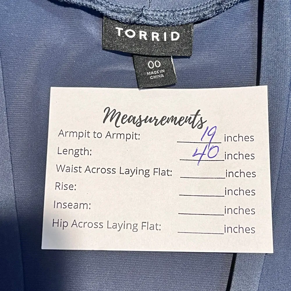 Torrid Cardigan Teal Blue Size M/L Duster Open Front Long Sleeve Jersey Spandex - Image 3