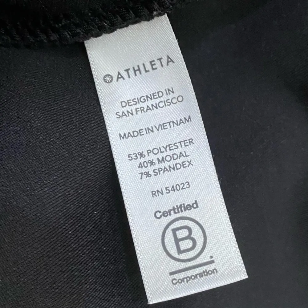 ATHLETA En Route Scuba Black Sleeveless Midi Athletic Dress Size XS - Image 13