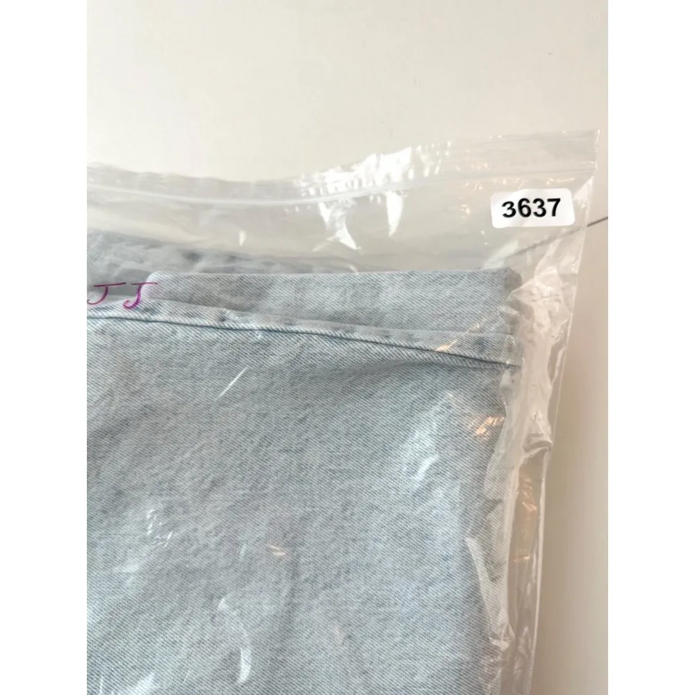 ZARA Skirt Womens Large Denim Midi Light Wash Slit🩵 - Image 14