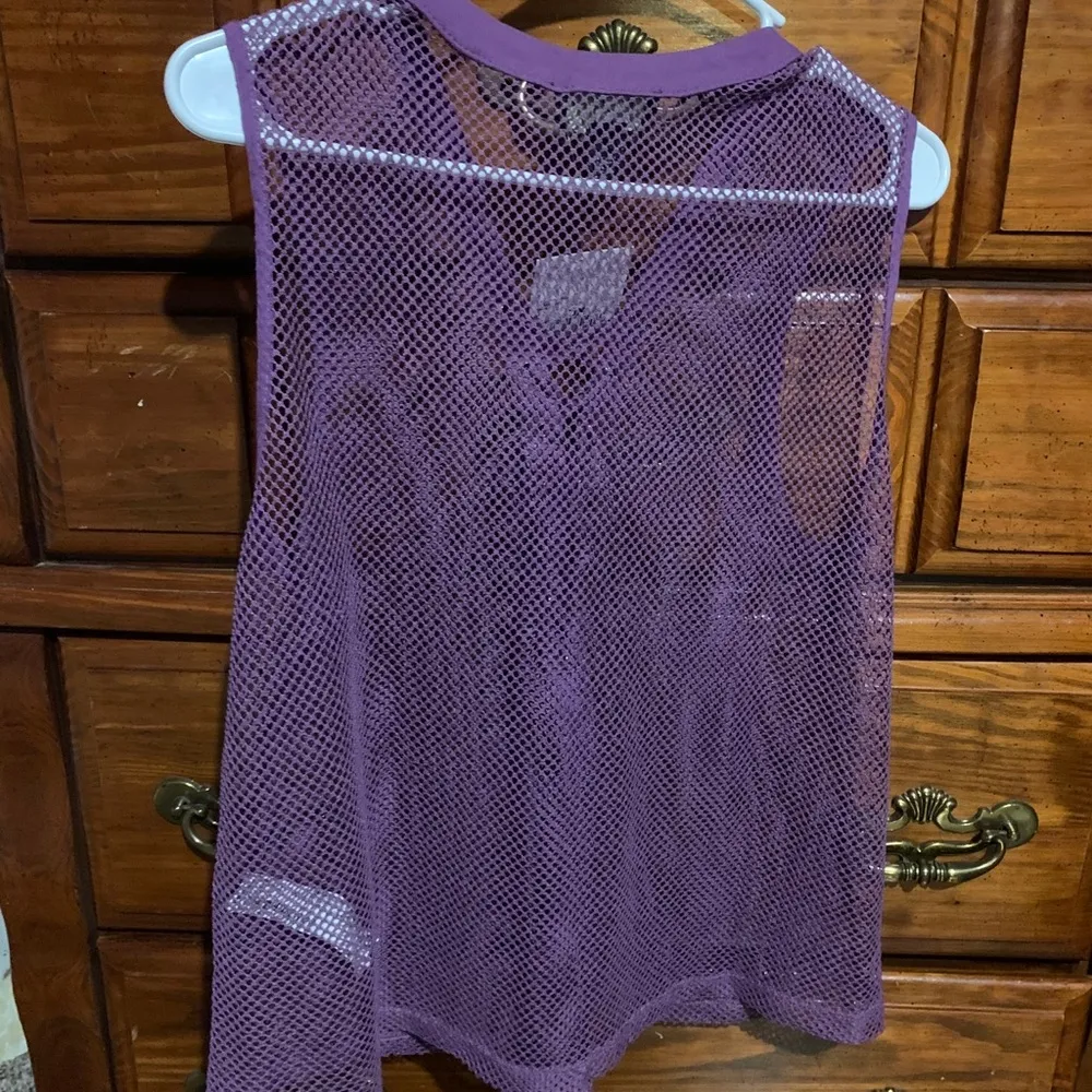 Forever 21 Plus Purple Fishnet Tank Top - Image 8
