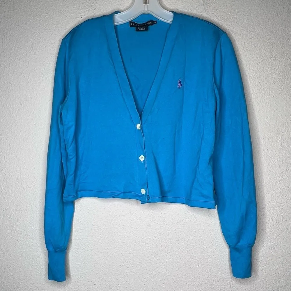 Vintage Ralph Lauren Cropped Cardigan Sweater - Image 7