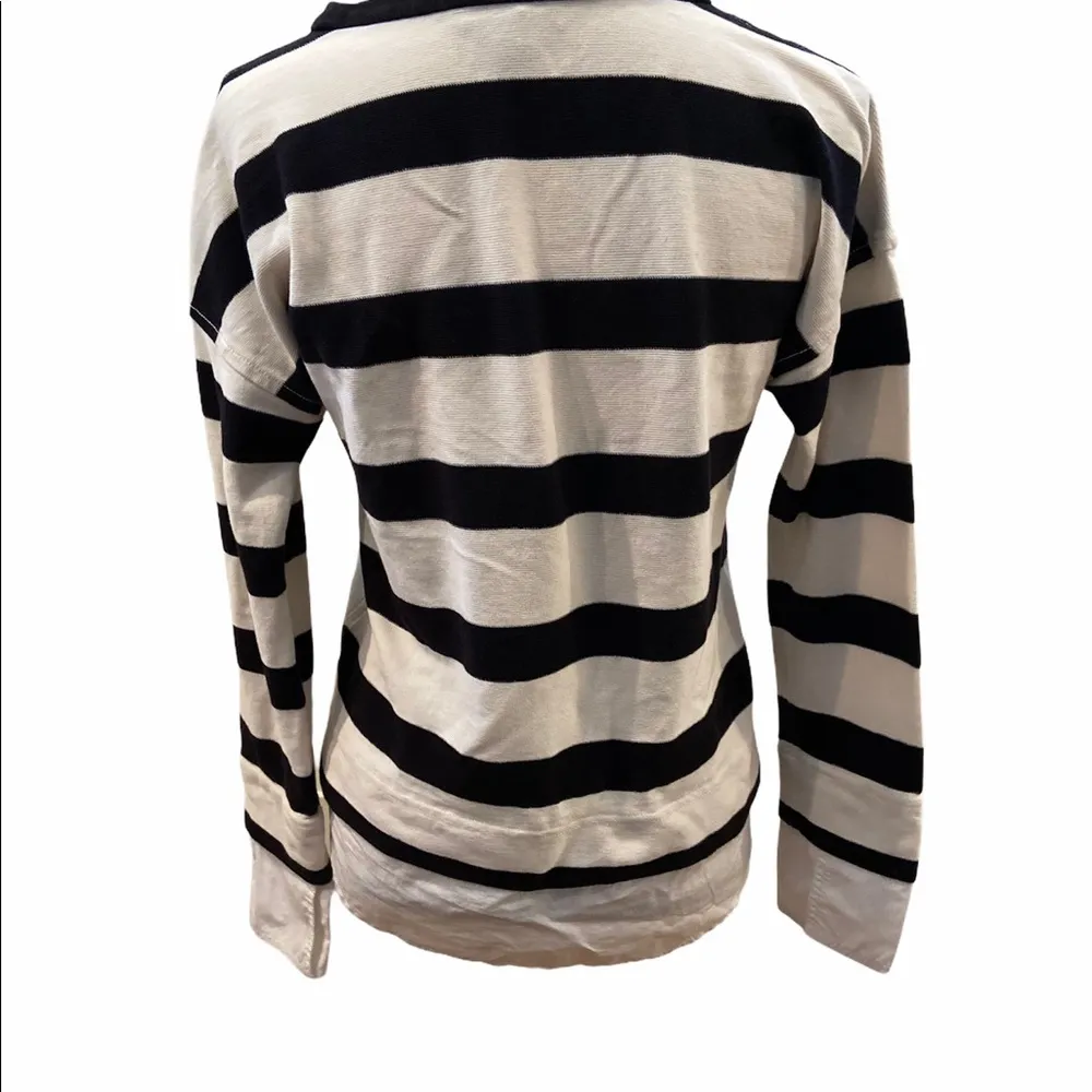 HP! EUC XS J. Crew navy & cream stripe faux layer - Image 3