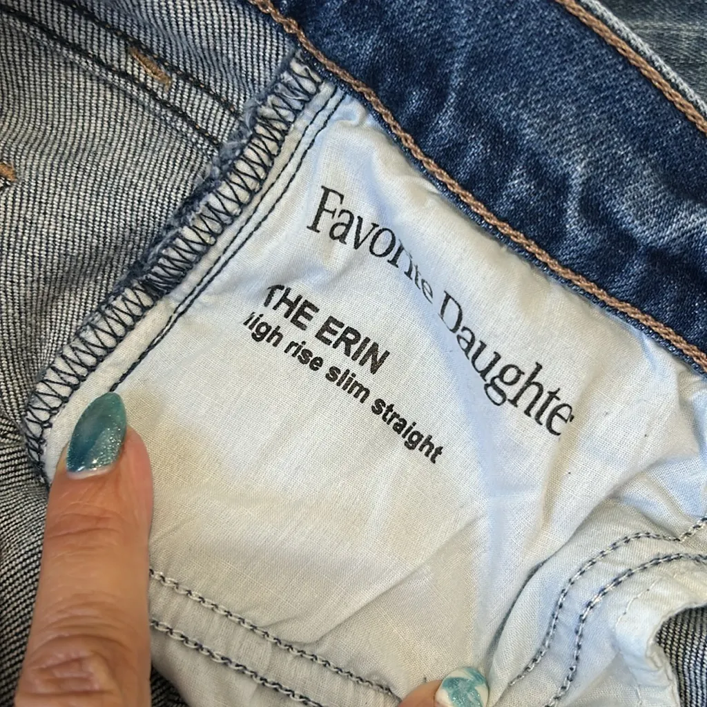 Favorite Daughter The Erin High Rise Slim Straight Jeans Size 24 - Image 12
