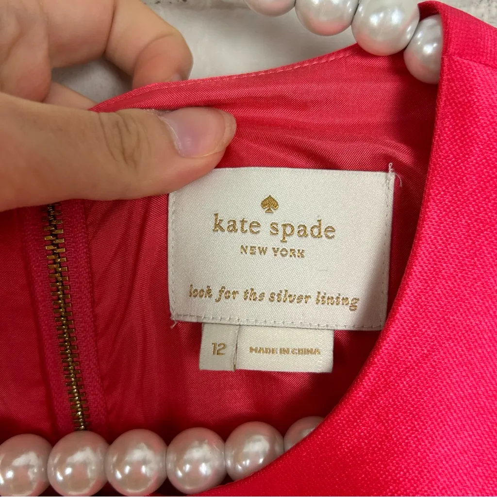Kate Spade Hot Pink Structured Bubble Dress Size 12 - Image 7