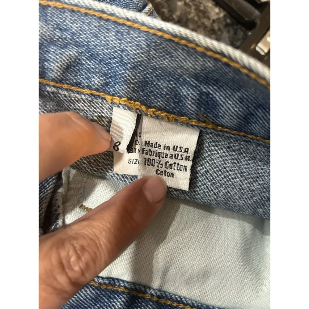 90s Calvin Klein Jeans Classic 5 Pocket Double Stone Wash Size 8 /26 Inseam 30 - Image 3