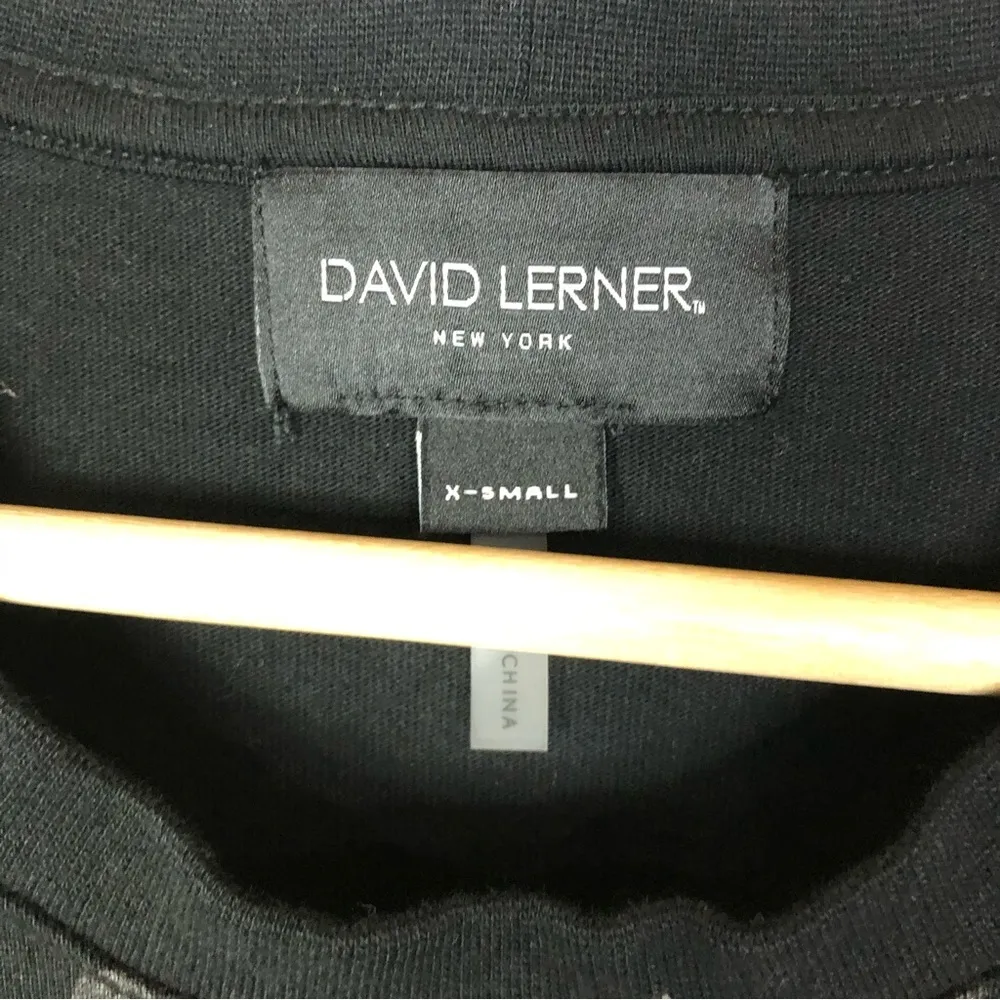 David Lerner Black Leopard Print Crewneck Short Sleeve T-Shirt Dress XS - Image 4