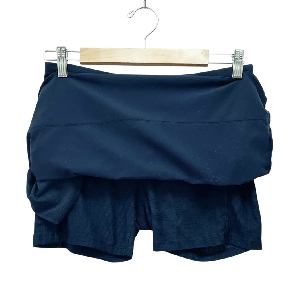 Athleta Tee Time Skort Navy Blue Sz Small Built-In Shorts Golf Pickleball Skirt - Image 4