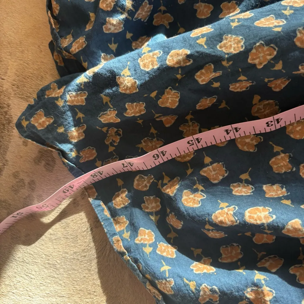 CHRISTY‎ DAWN The Katrina Dress In Indigo Petunia Dot Midi Smocked Size 1X - Image 13