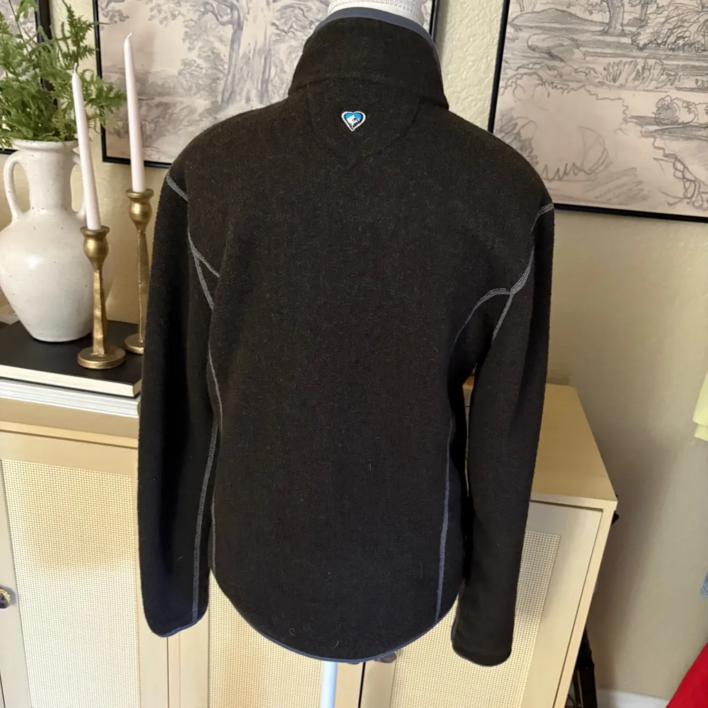KUHL‎ Alfpaca Fleece Full Zip Jacket In Brown Size Medium - Image 3