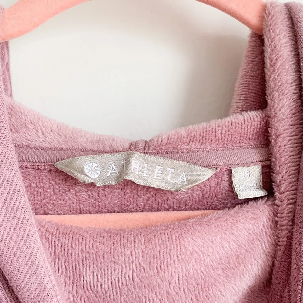 Athleta Pink Light purple Faux Fur Lined Hoodie Small - Image 8