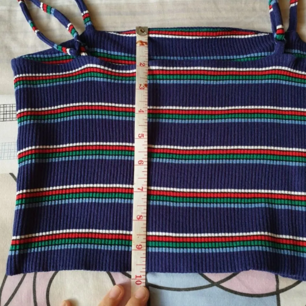 Bn Factorie White Red Green Blue Color Crop Top - Image 3