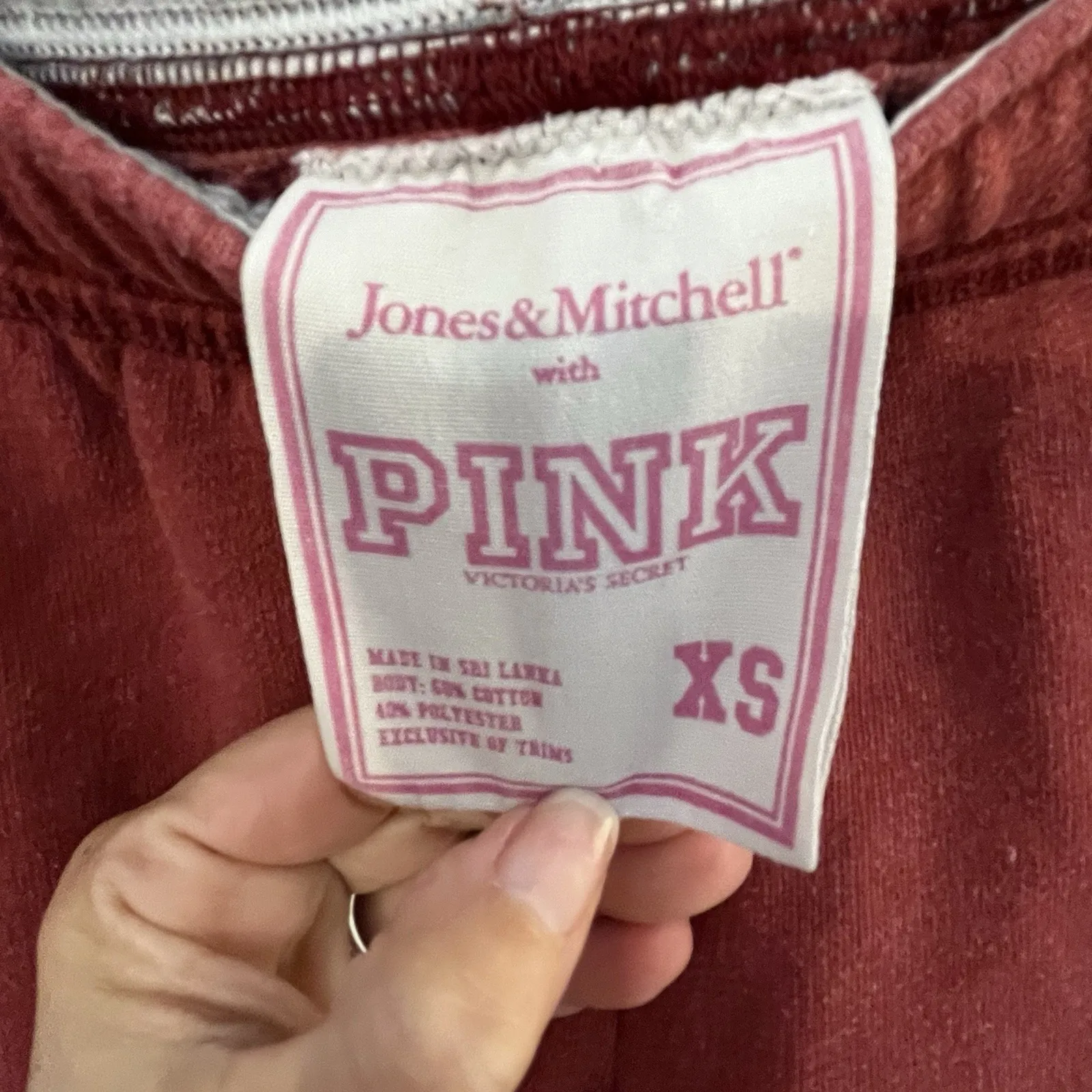Vintage VS Pink Oklahoma Sweatpants Crimson & Cream Meet Pink Jones Mitchell Tag - Image 6