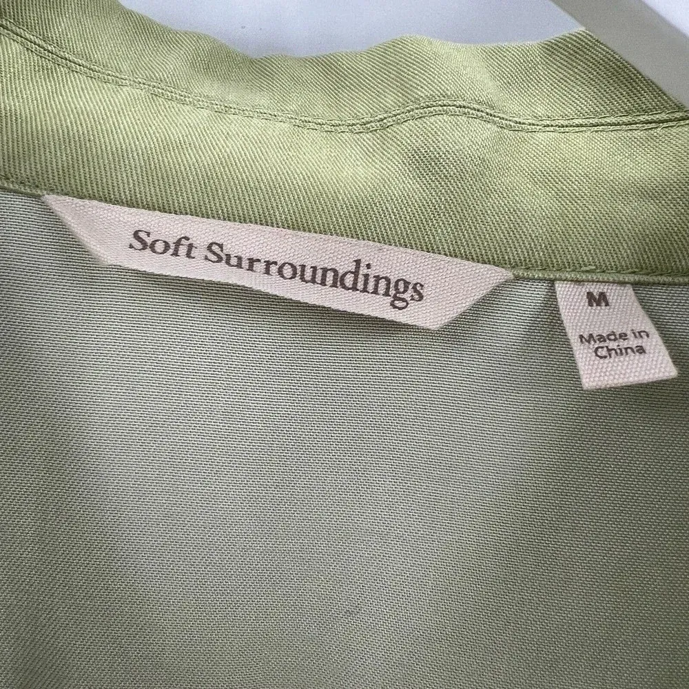Soft Surroundings Idyllwild Jacket Tarragon Green Lightweight Coat Size Medium‎ - Image 9