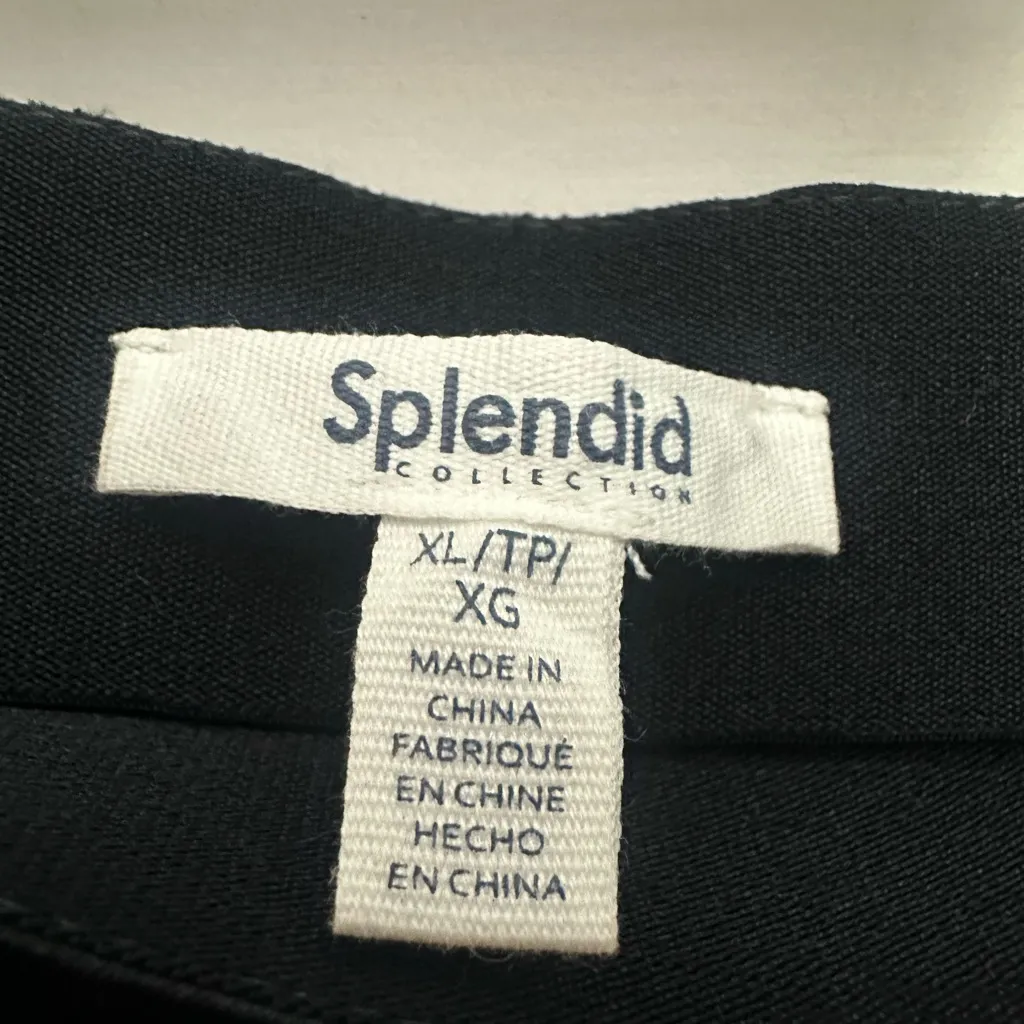 Splendid Lia Velvet Midi Skirt Size XL Festive A Line Side Slit Feminine - Image 6