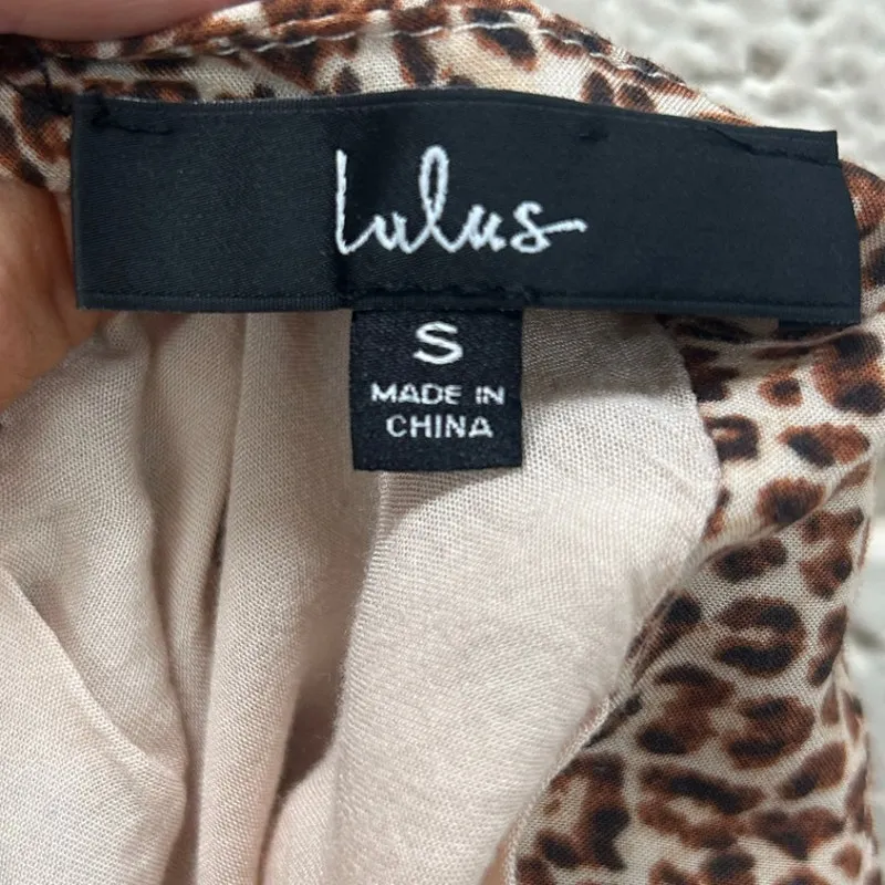 Lulus Leopard Print Mini Skirt size S Brown - Image 2