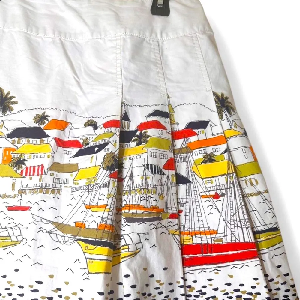 Eddie Bauer Sail boat pleated 100% cotton nautical boating sail size 14 - Image 4