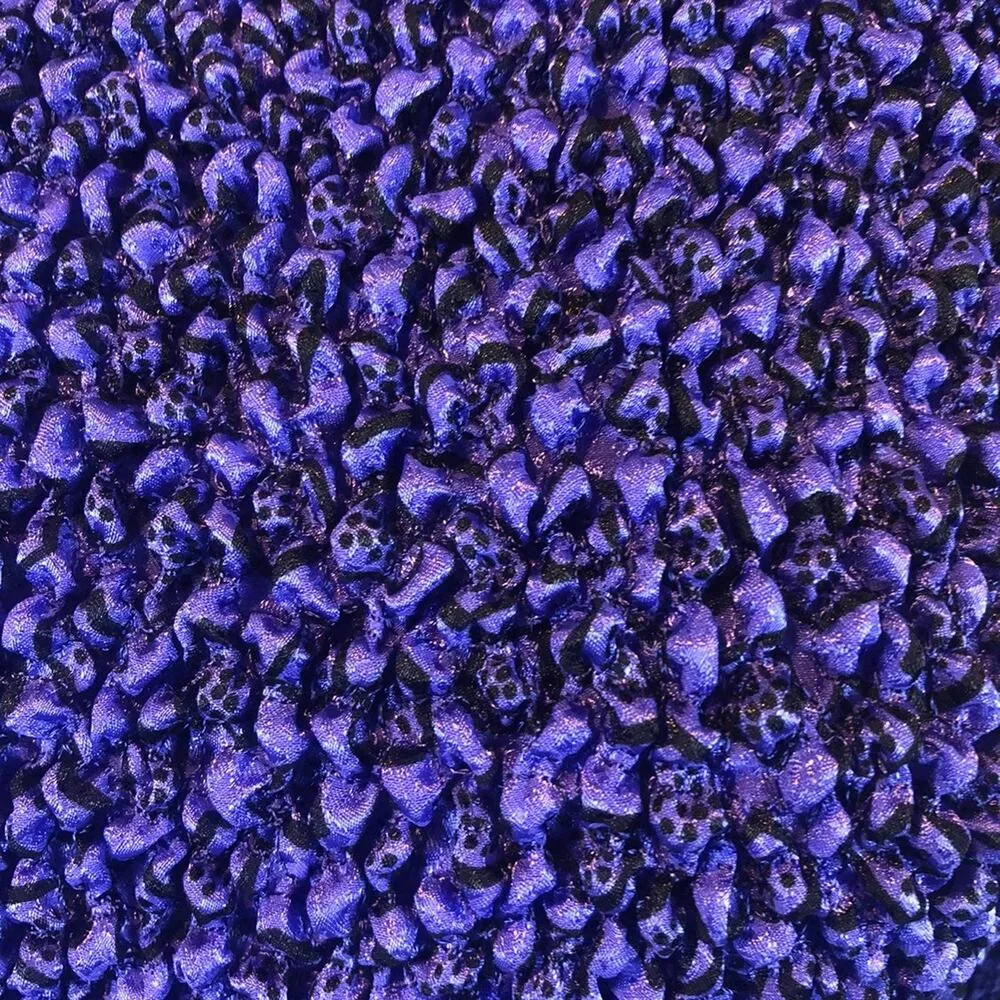 Vintage Plaza south drop waist puffy sleeves smocked purple blk dress size small - Image 5