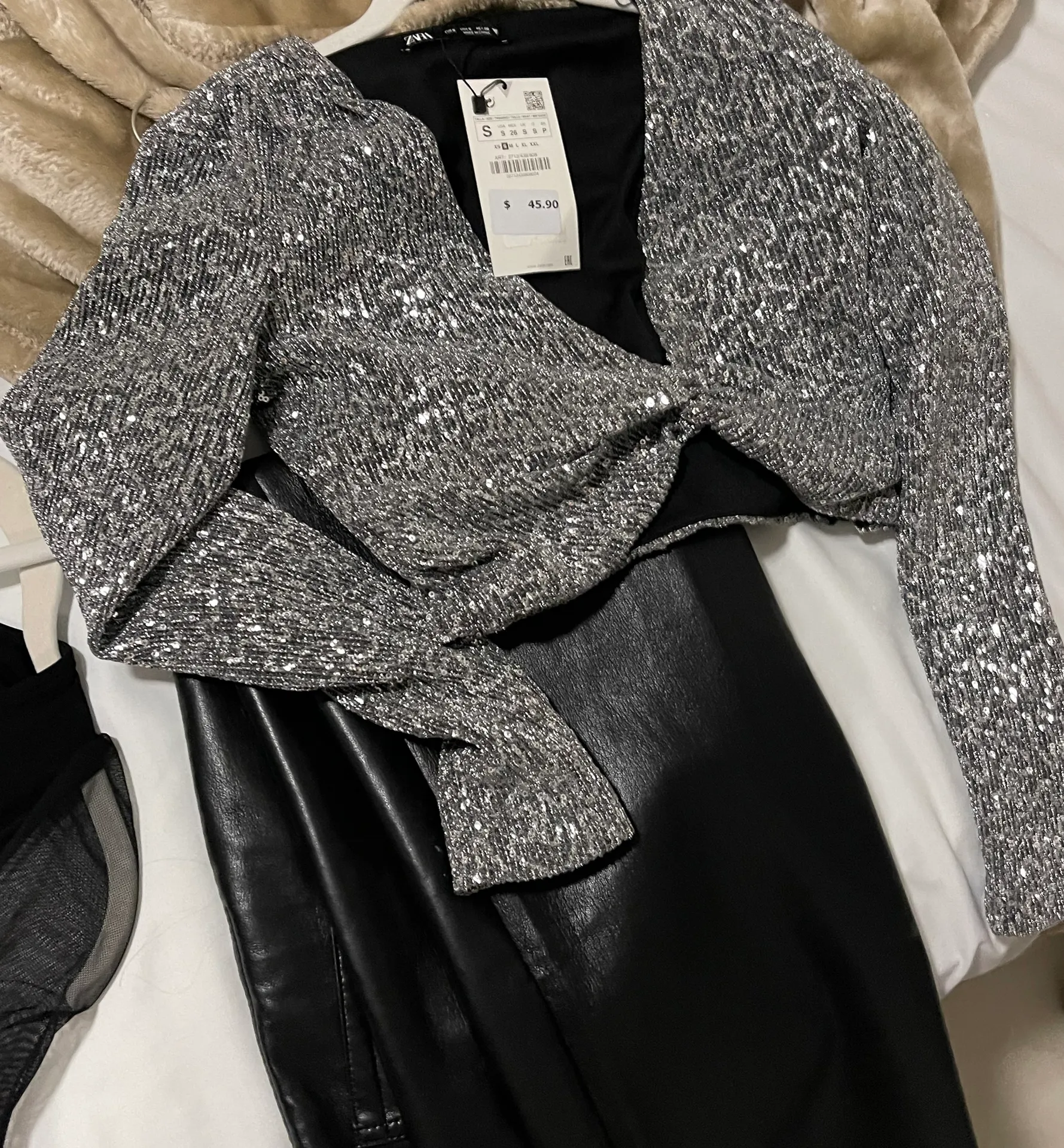 ZARA Sequin Going Out Top - Image 5