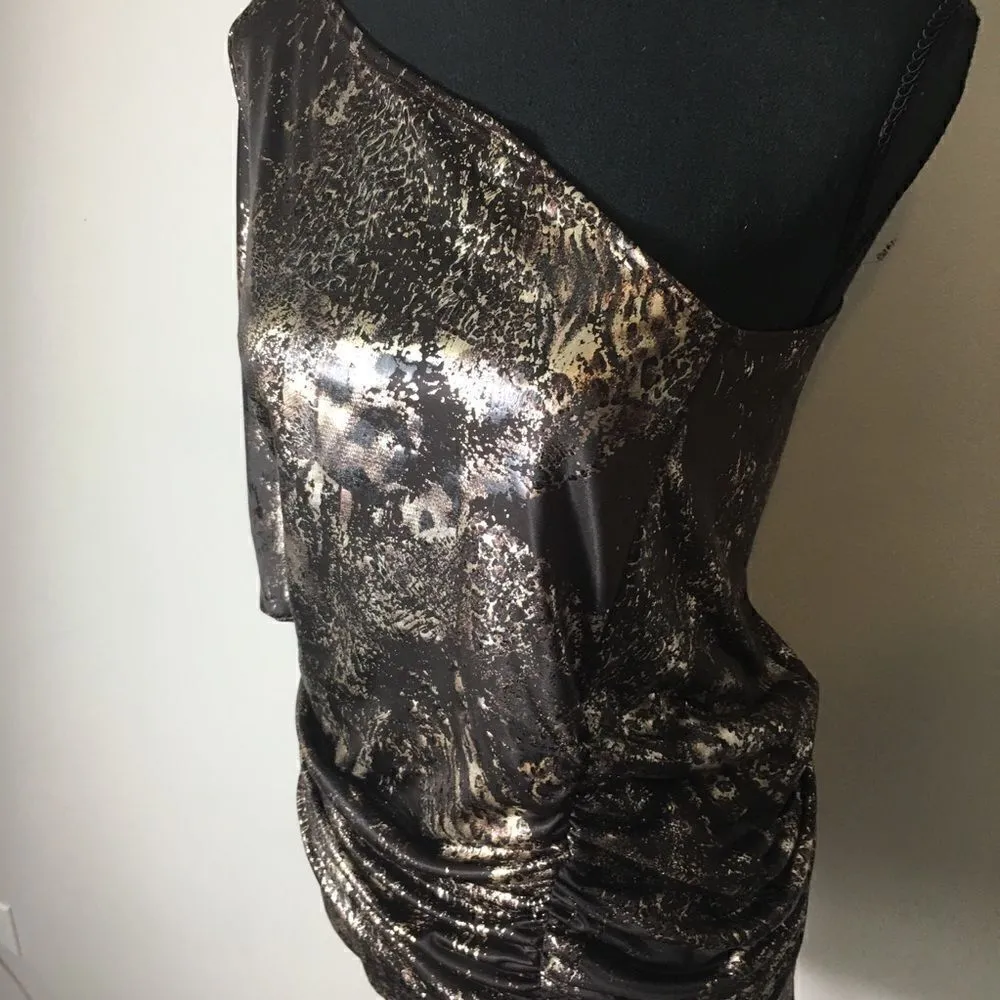 AKIRA CHICAGO RED LABEL Metallic Top Brown Size M - Image 5