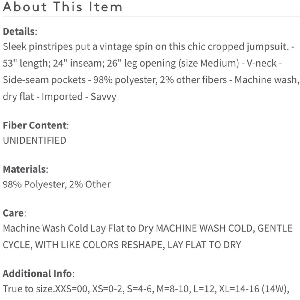 Leith Pinstriped Romper, Black sz. XXS - Image 6