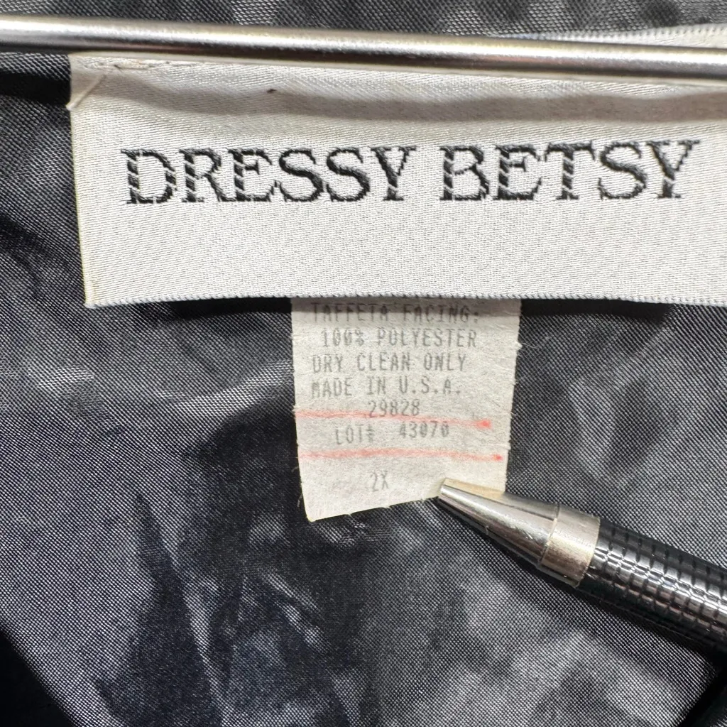 Vintage Y2K 90s Black Velvet Sheer Sleeve Tunic Top Dressy Betsy Whimsigoth 2X - Image 4