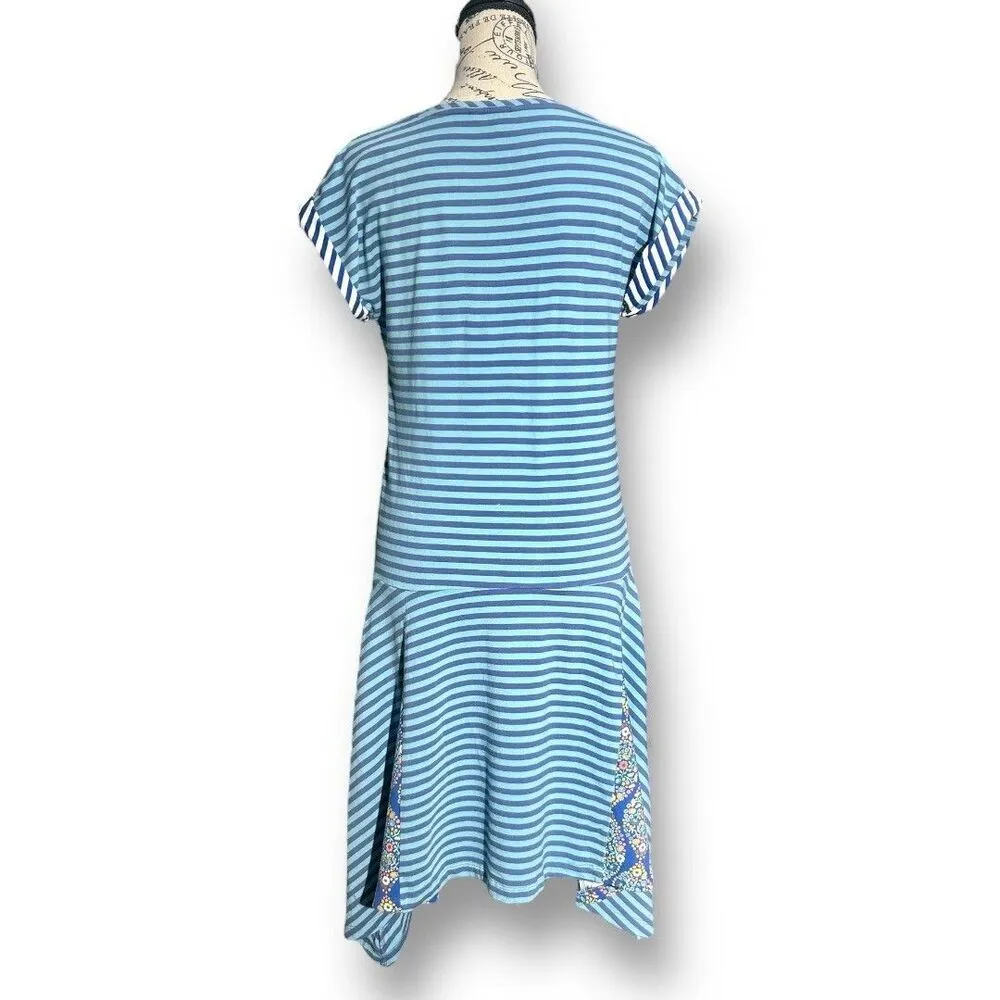 Matilda Jane‎ Blue Striped Mini Dress Handkerchief Fairy Festival Cottagecore S - Image 2