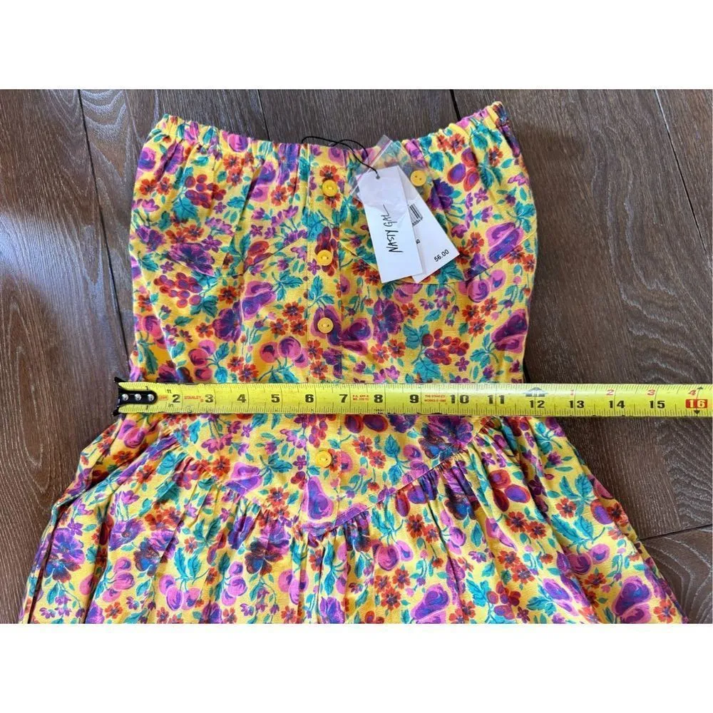 NWT Nasty Gal Ditsy Floral Strapless Skater Dress Size 2 - Image 7