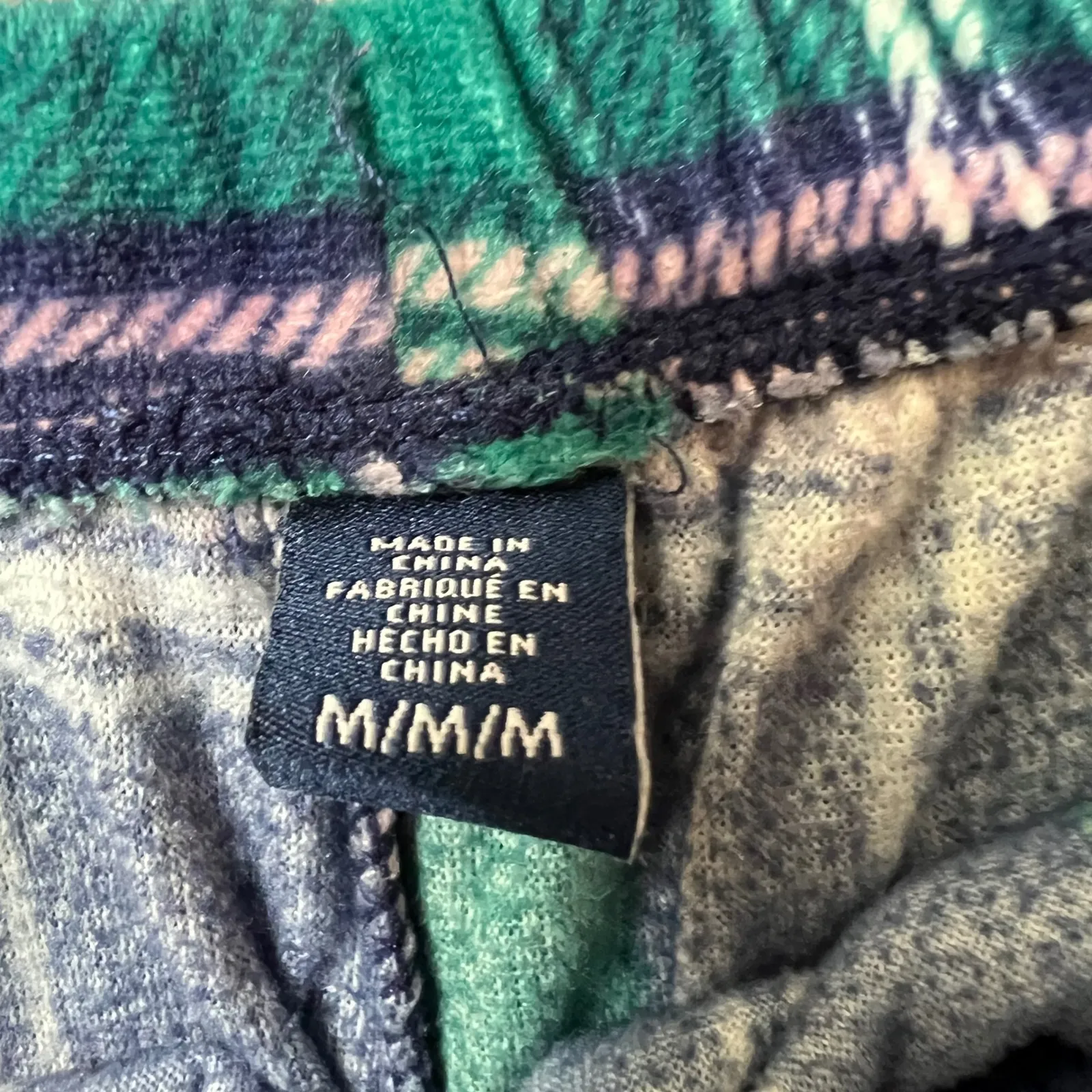 Nautica Plaid Pajama Set Top Pants Sleepwear Women's Medium Blue Green‎ Fleece - Image 3