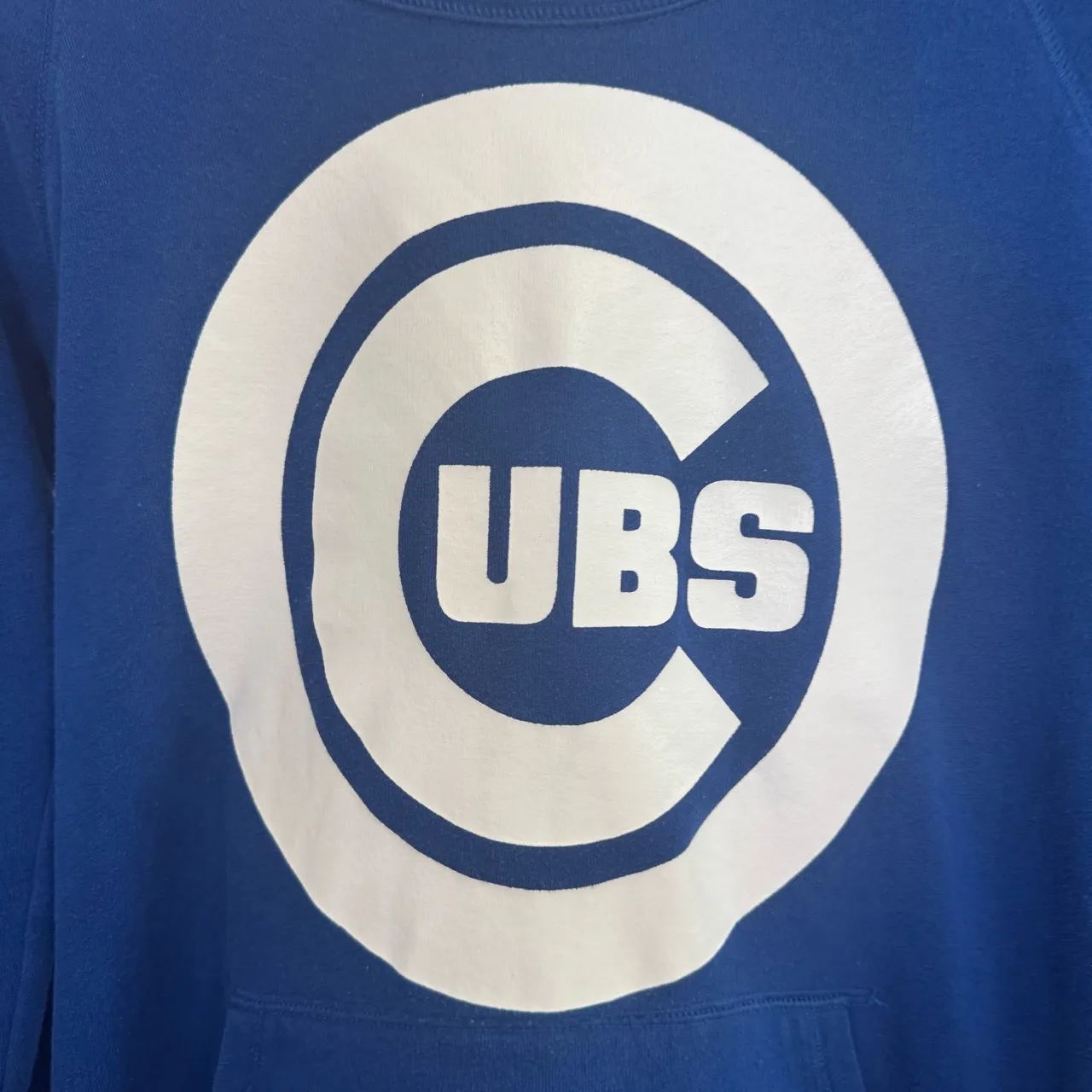 PINK Sweatshirt Womens Size Medium Blue Chicago Cubs Sporty Cozy Vintage Like - Image 4