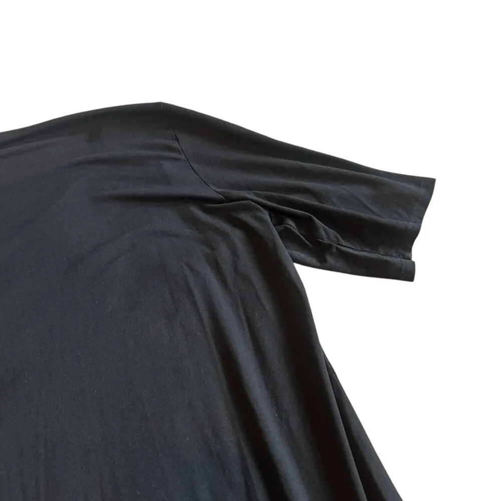 Eileen Fisher Black Shift Dress Stretch Flowy Comfy Lounge Casual Size Large - Image 5