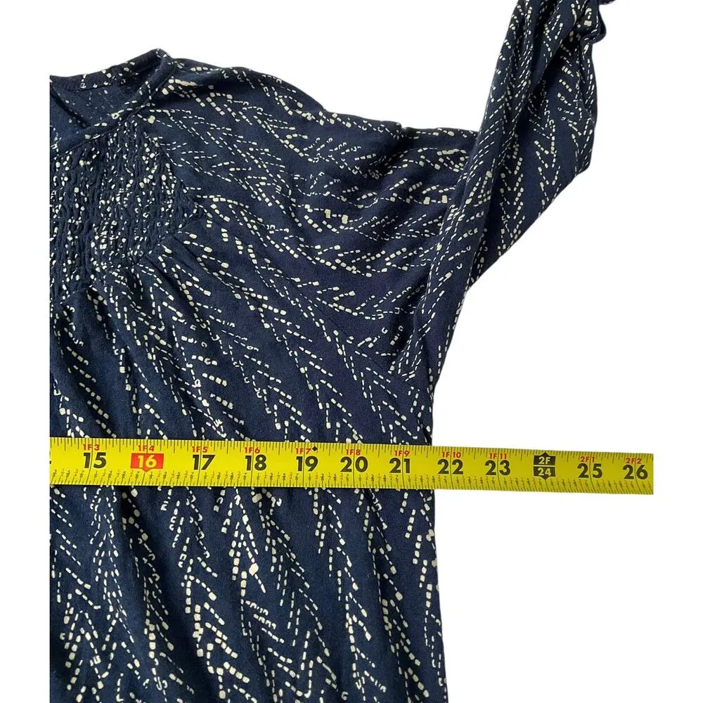 Lucky Brand Blue Dotted Shirt Women Top Size Large | 14-25 - Image 6