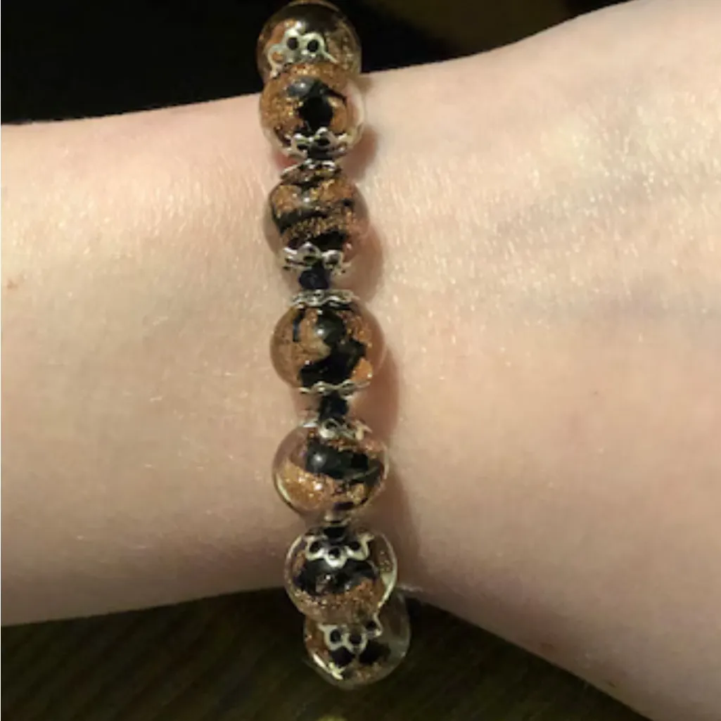 🇮🇹 Murano Glass 3 Beauties Set Black and Gold - Image 2