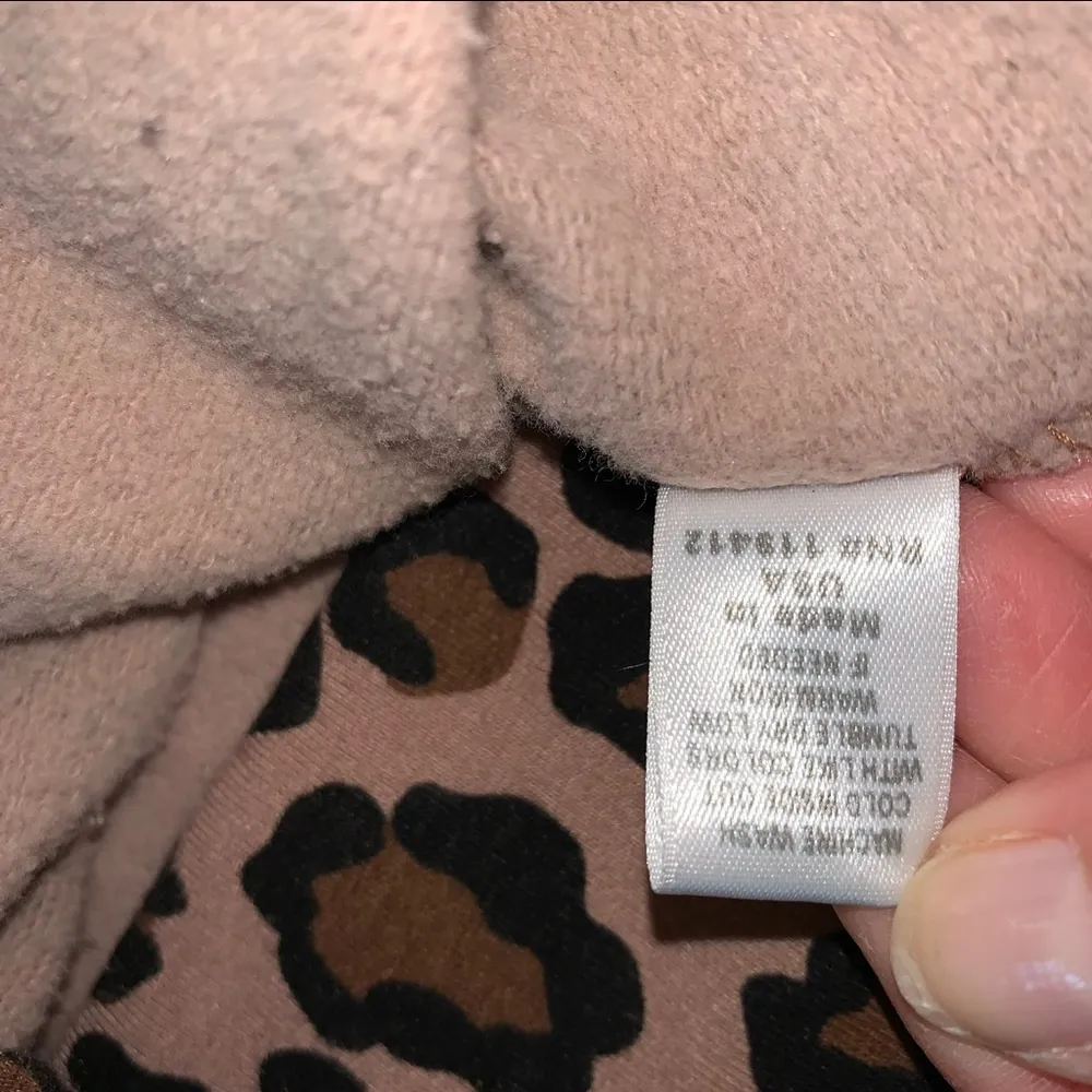 Monrow Leopard Print Oversized Crewneck Pullover Sweatshirt size Small Brown - Image 7