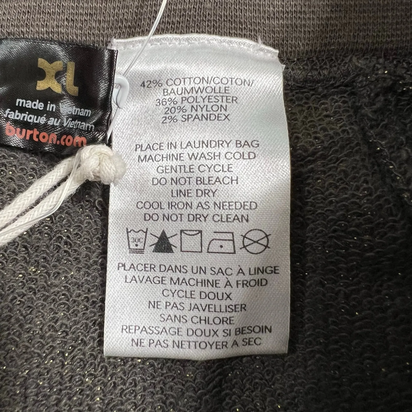 B by Burton Womens Mini Skirt Wide Waistband Stretchy Knit Glitter Brown XL - Image 7