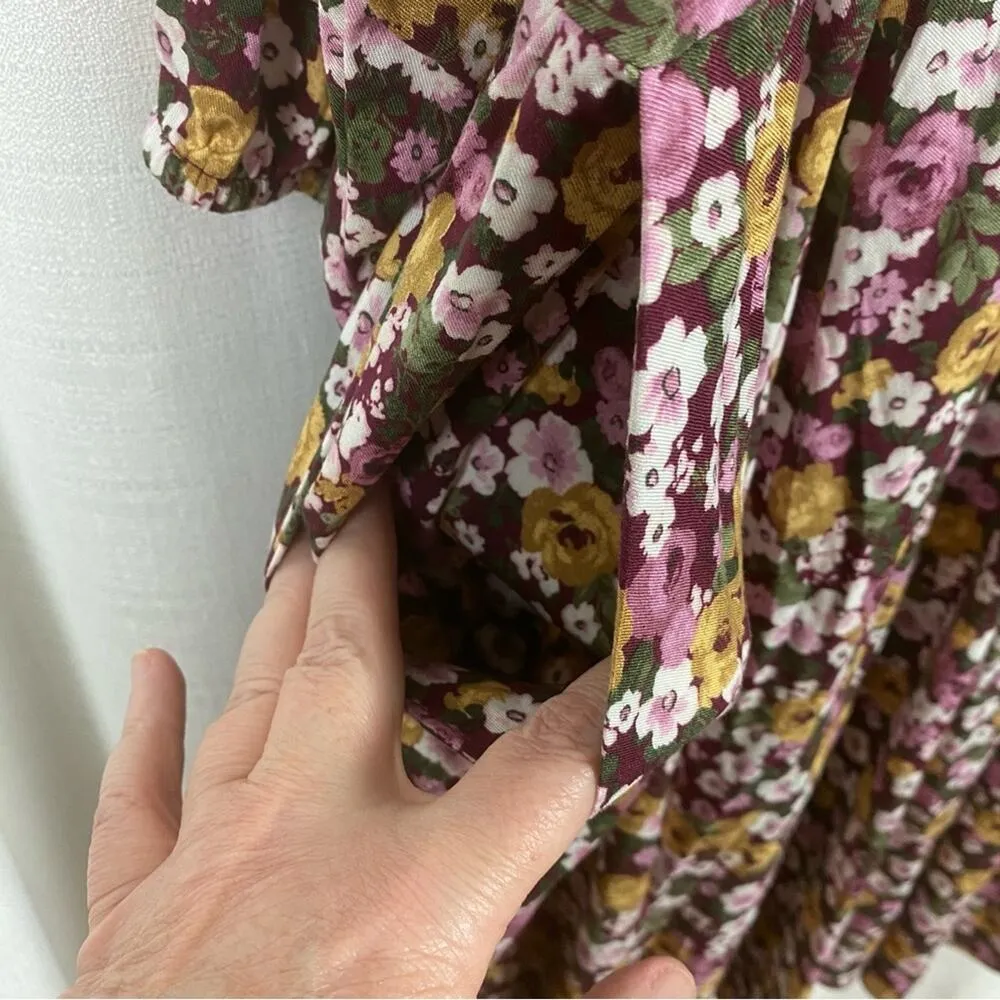 Torrid Purple Floral Stretch Challis Front Keyhole Dress Sz.4 NWT - Image 11