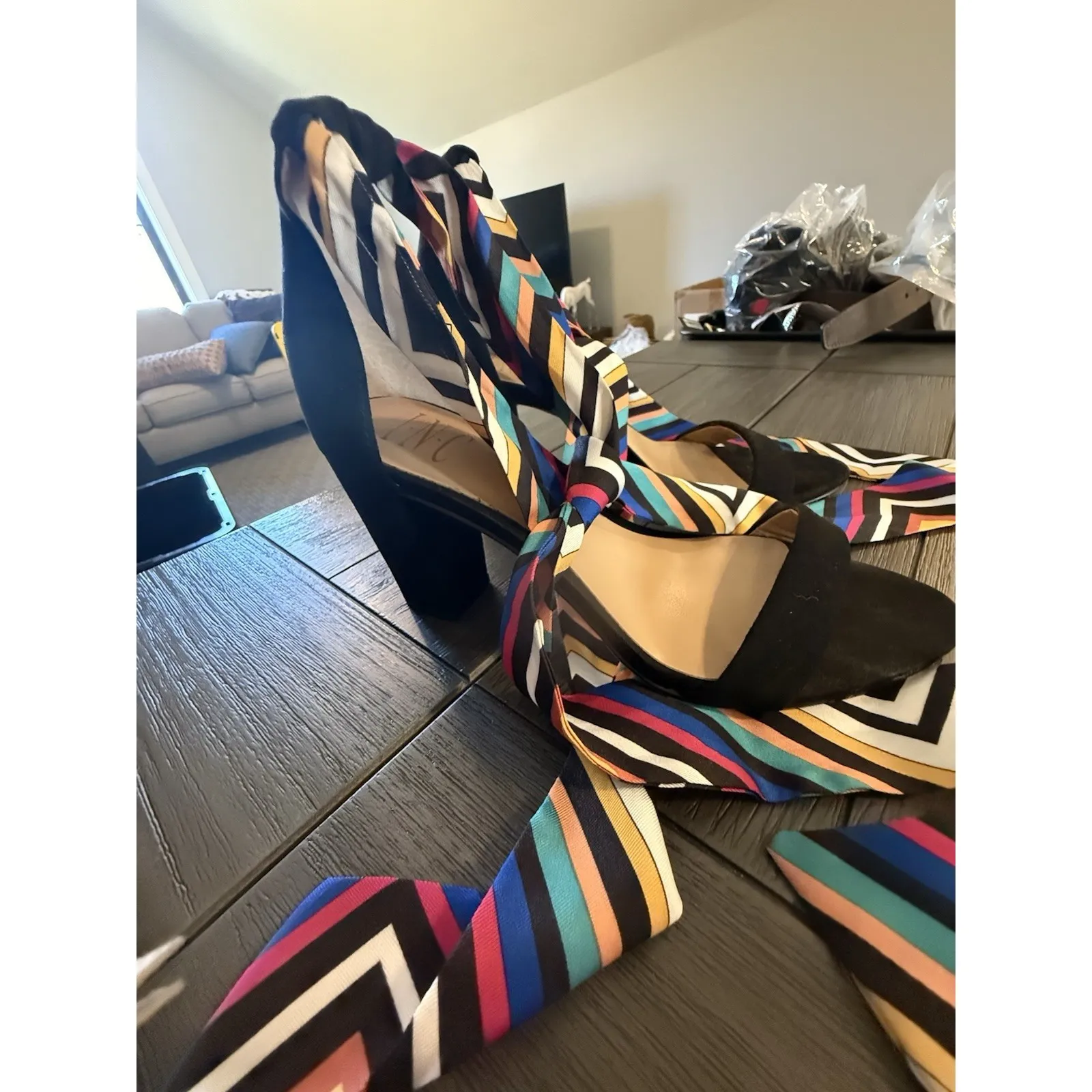 I.N.C Karina Trink Batik Ankle Strap‎ Shoes 7 Medium - Image 3