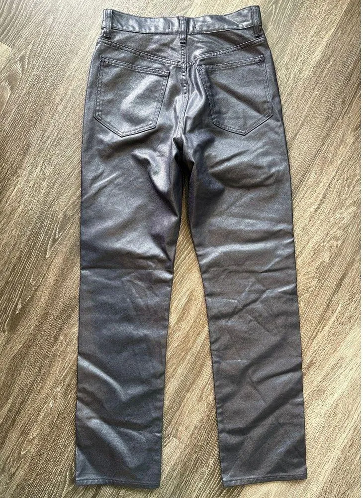 Madewell NWT  The '90s Straight Jean in Midnight Blue Foil Size 26 - Image 7