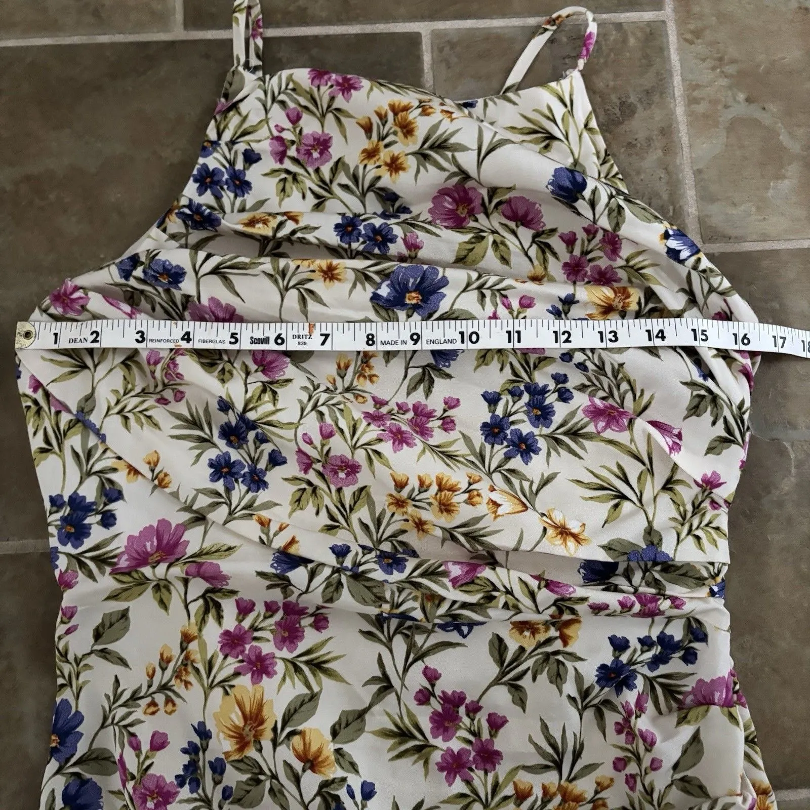 En Saison Dress Womens Size Small Valeria Floral Print Mini Linen Blend - Image 4