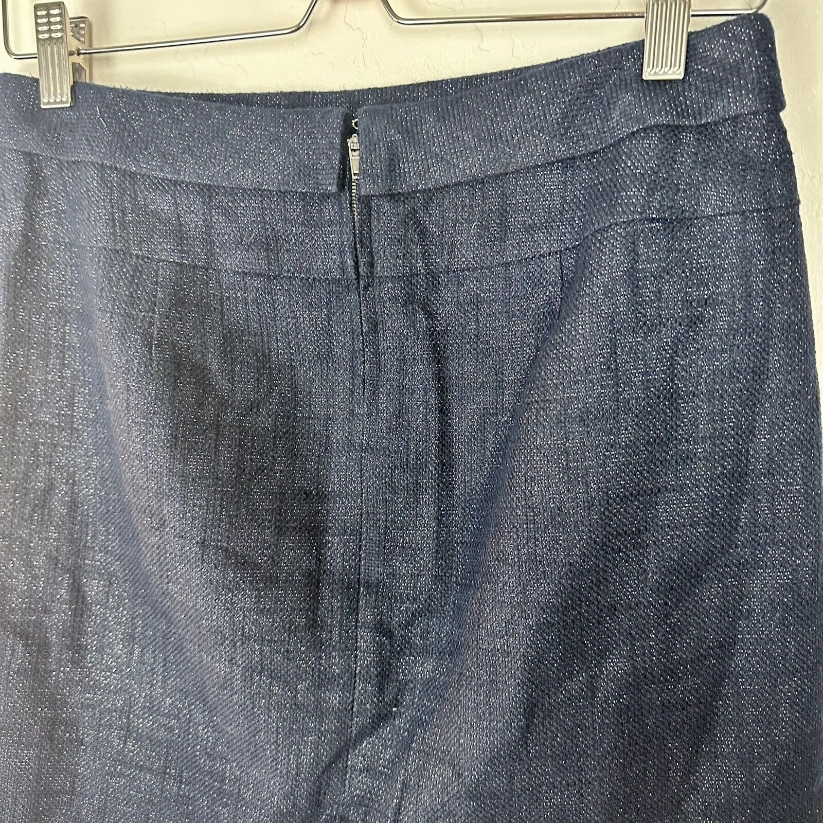 J. Crew Women's Navy Mini Skirt Sparkle Glitter Size 2 - Image 3