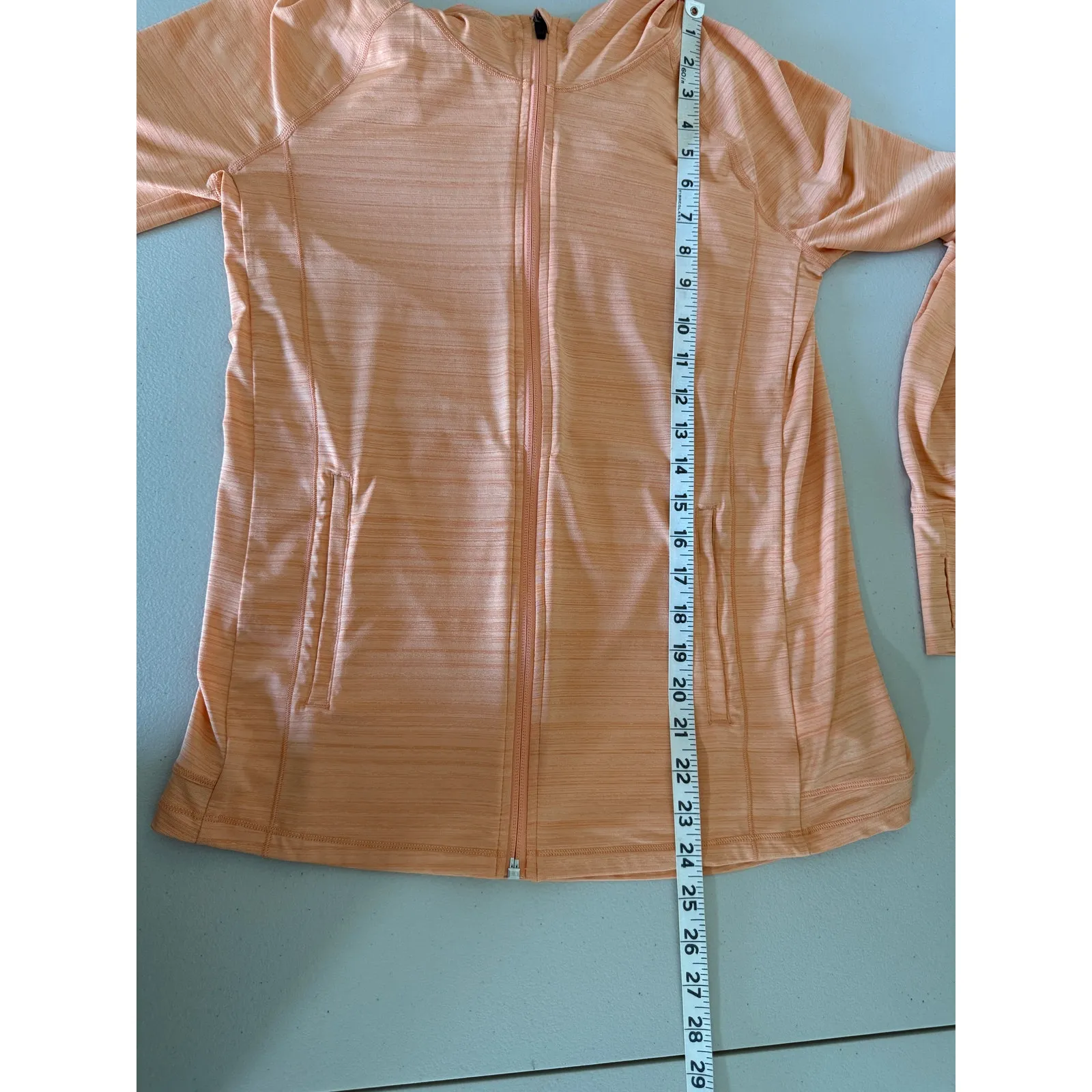 Athleta Pacifica Illume UPF Relaxed Full Zip-up Hoodie Jacket Orange Small - Image 6