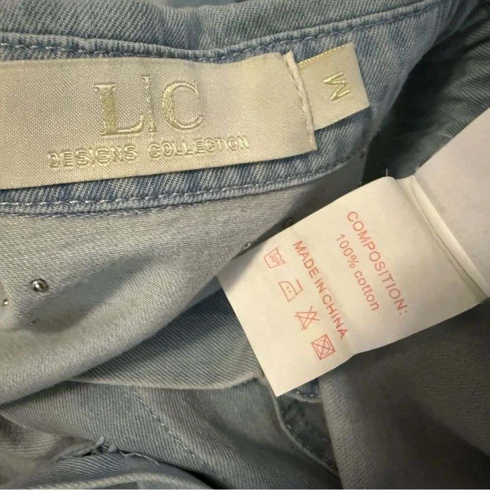 Embellished Denim Blouse Size M - Image 12