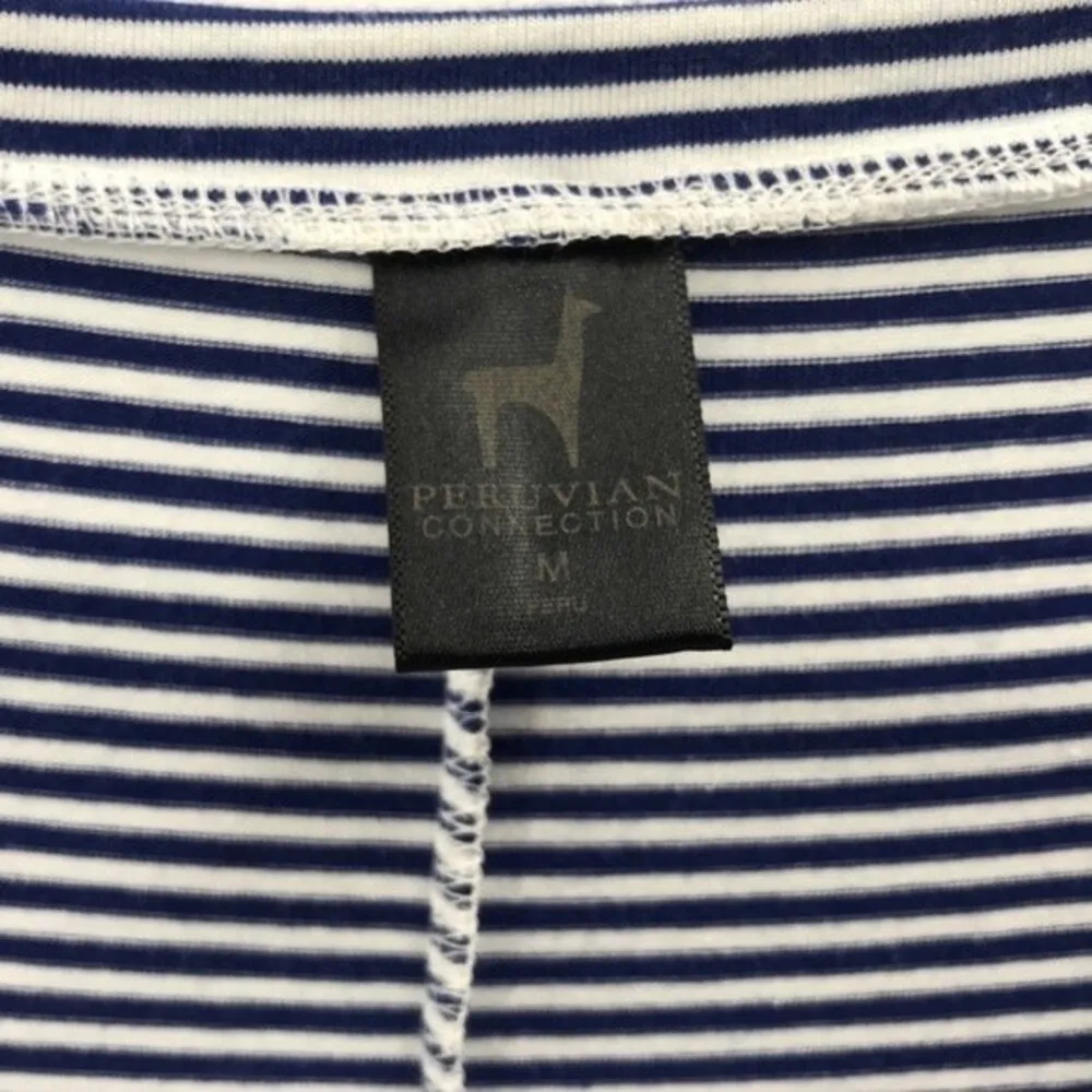 Peruvian Connection Marinero NEW Striped Pima Maxi M - Image 5