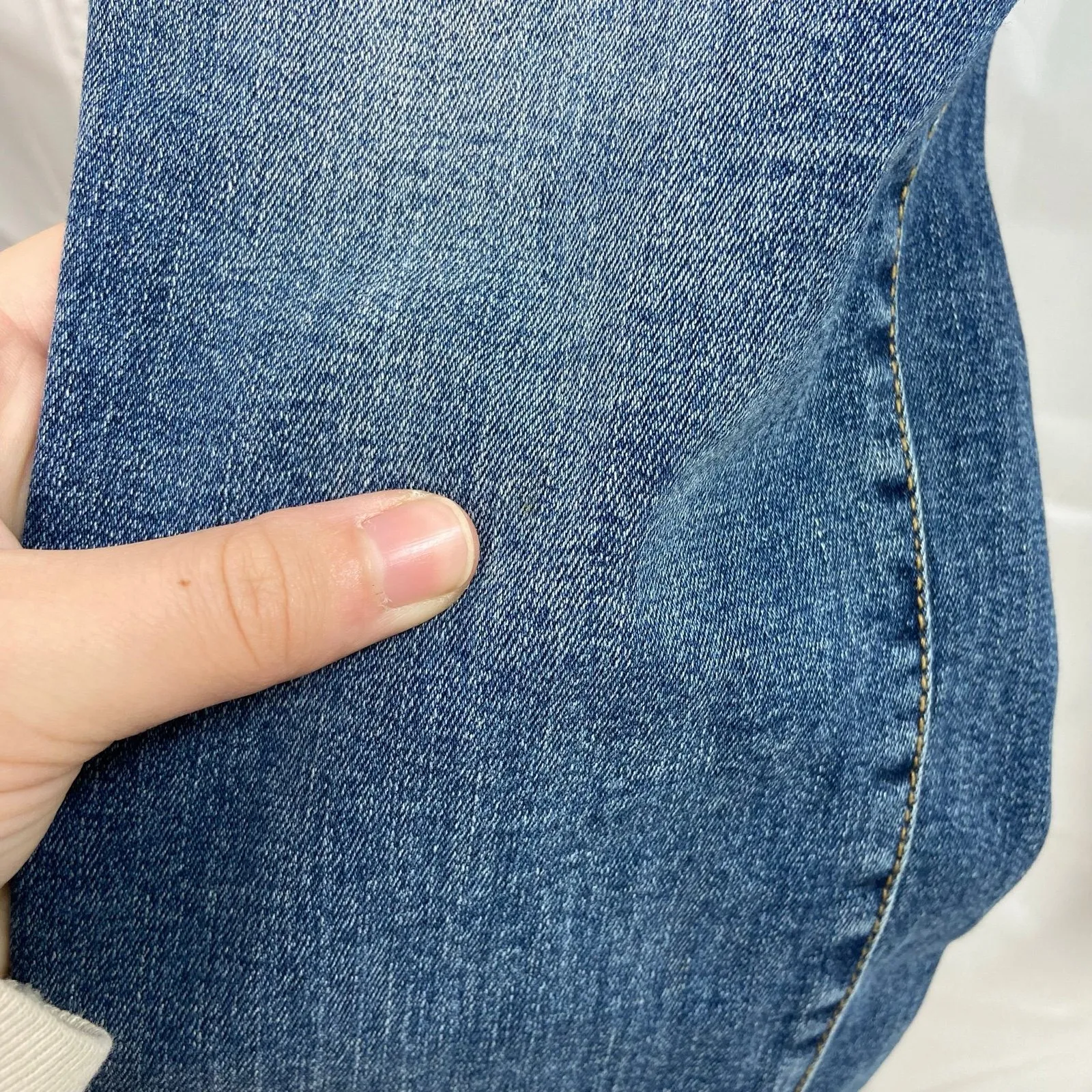 Mossimo women's blue medium wash power‎ stretch high rise skinny denim jeans 12 - Image 6